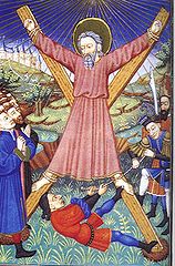聖アンデレの磔の様子(Wikipedia英語版より)